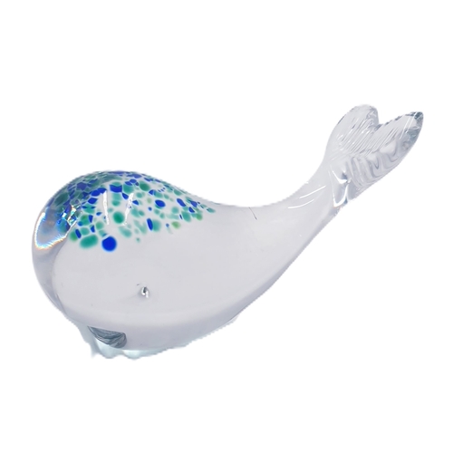 676 - WEDGWOOD GLASS 11cm MODEL OF WHALE