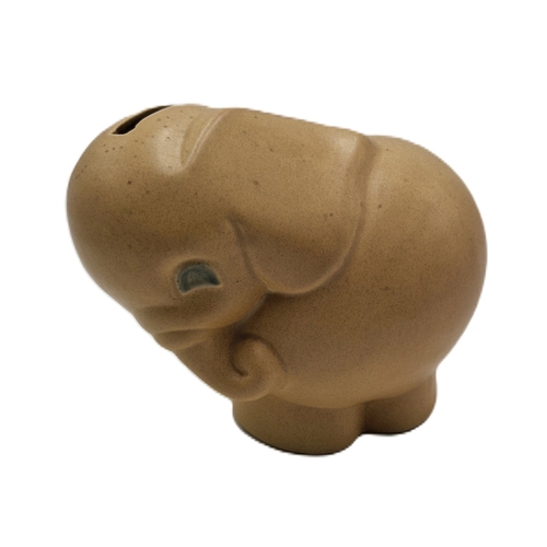 697 - HONITON (Devon) POTTERY MONEY BOX FASHIONED AS AN ELEPHANT