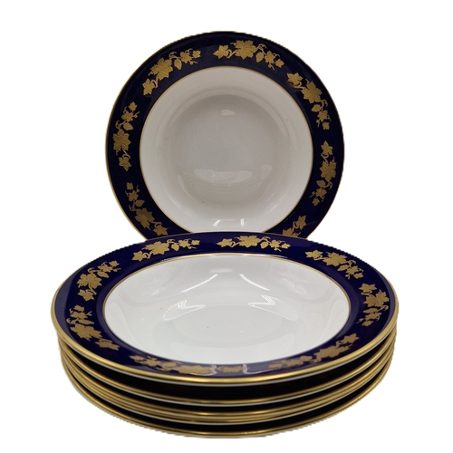 701 - CAVERSWALL CHINA 23cm Dia GOLD LEAF SOUP DISHES (6)