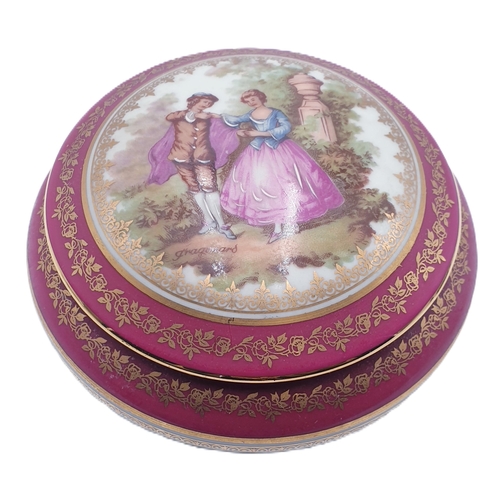 711 - LIMOGES PORCELAIN LIDDED POT