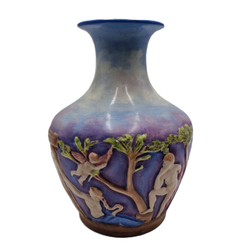 714 - CERAMIC Extra Large 28cm (Hand Painted) VASE FEATURING CLASSIC THEMES