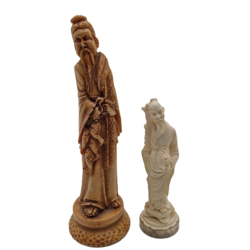 718 - CHINESE FIGURINES (2) (Tallest Being 19.5cm)