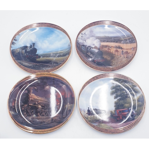 740 - DAVENPORT POTTERY BRADEX PLATES (4) IN THE 'WHEN THE TRAIN WENT BY....' SERIES