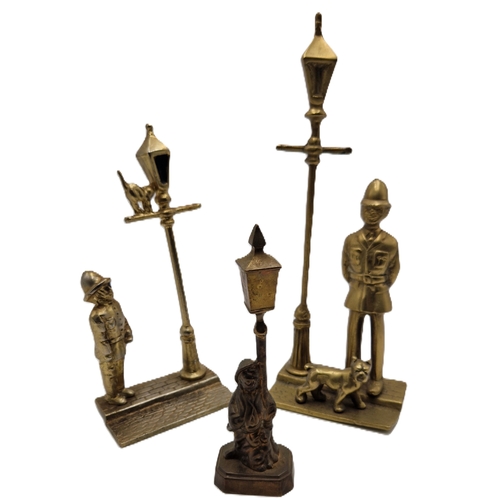 759 - BRASS FIGURINES (3)