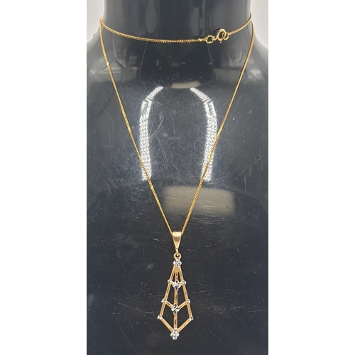 515A - 9ct GOLD (Stamped 375) PENDANT ON A 9ct GOLD NECK CHAIN (Total Weight 2.00 Grams)