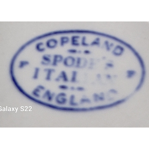 43 - COPELAND SPODE CHINA Large 22.5cm Dia BLUE/WHITE PLATES (Qty Of) IN THE ITALIAN DESIGN