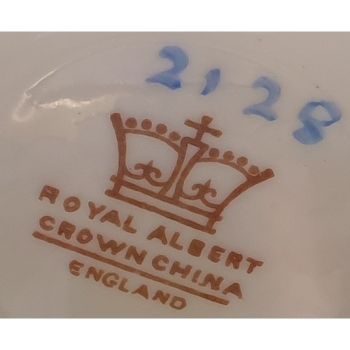 765 - ROYAL ALBERT TEASET Inc BREAD & BUTTER PLATE, MILK, SUGAR, & TRIOS (6)  No 2128