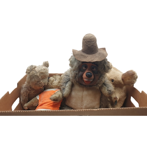 62 - BOX CONTAINING OLD TEDDY'S ,Etc