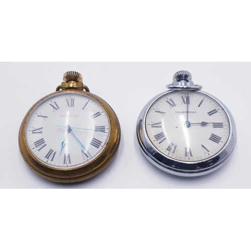 67 - INGERSOLL METAL CASED POCKET WATCHES (2)