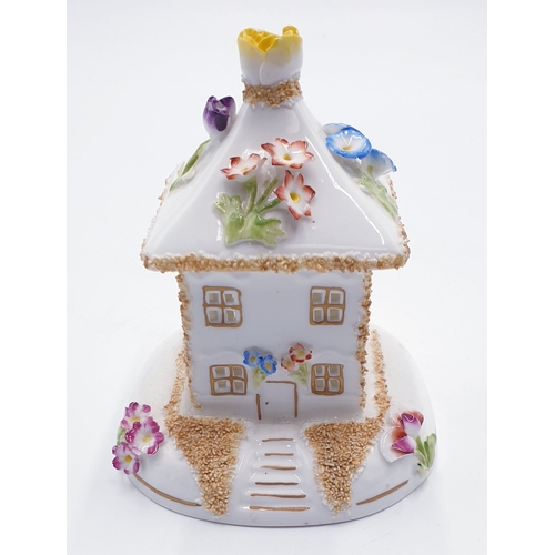 71 - COALPORT CHINA 10.1cm MODEL OF A COTTAGE 