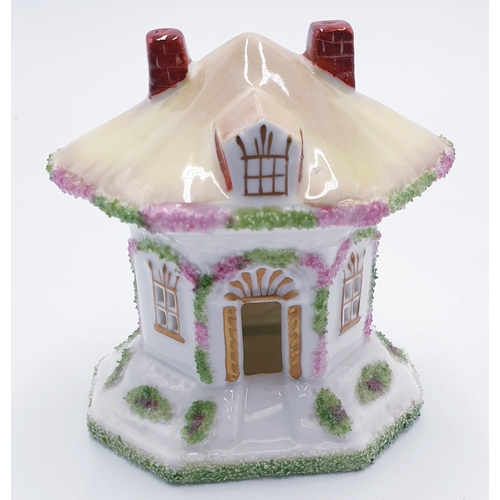 72 - COALPORT CHINA 10.1cm MODEL OF A COTTAGE 