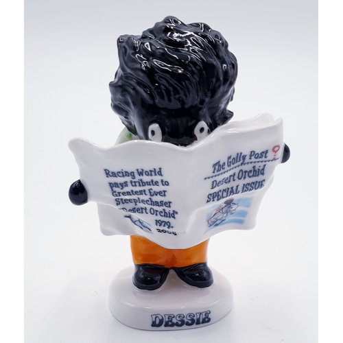 141 - CARLTON WARE FIGURINE OF A GOLLY READING A NEWSPAPER (Trial Piece) (Rare)