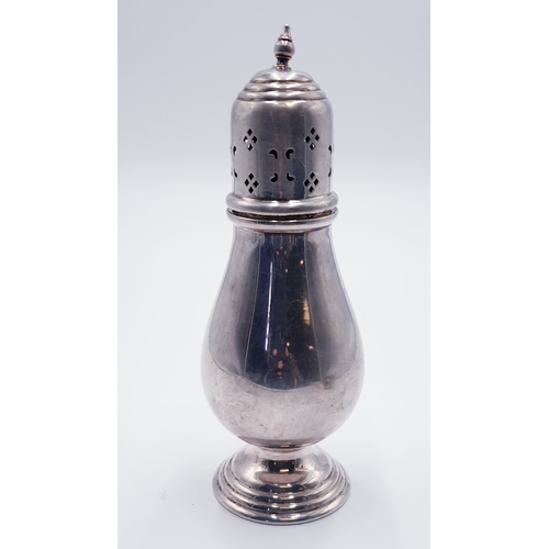 180 - WHITE METAL SUGAR SHAKER (Old)