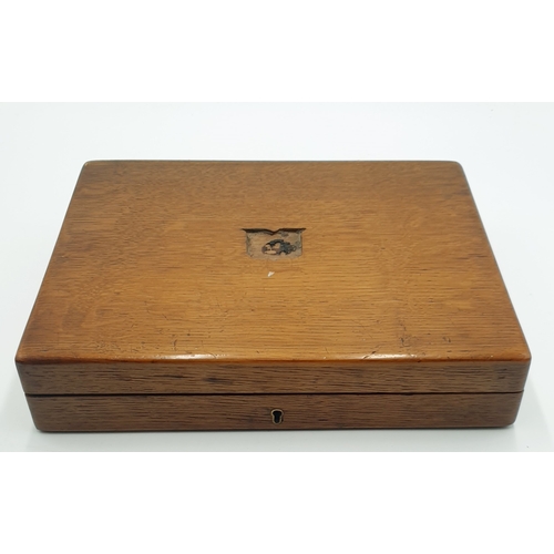 202 - EDWARDIAN 24 Piece FRUIT KNIFE & FORK CANTEEN By Makers Mappin & Webb IN IT'S OWN FITTED OAK BOX