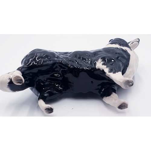 89 - BESWICK 14cm MODEL OF A SHEEPDOG (Large) (Black/White Gloss Colourway) Model No 1792 1961/94 Designe... 