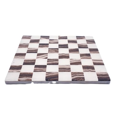 696 - MARBLE Large 38cm x 38cm CHESS BOARD (Please Note This Lot WILL NOT BE PACKED OR SHIPPED....COLLECT ... 