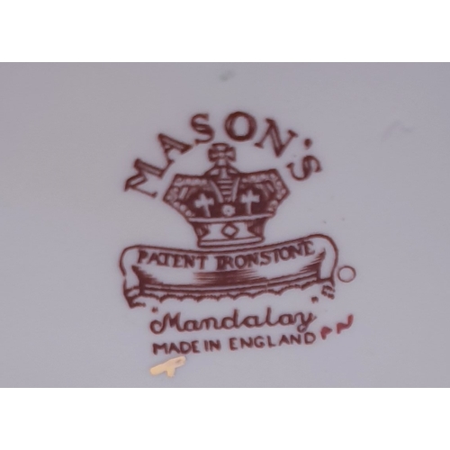 719 - MASON'S IRONSTONE Large 20cm x 22cm KETTLE/TEAPOT IN THE BLUE MANDALAY DESIGN (Old)