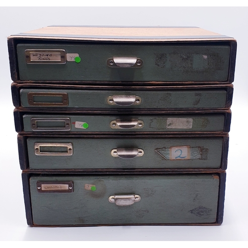 723 - WATCHMAKERS 31cm x 29cm x 34cm FIVE DRAWER STORAGE CABINET/DRAWERS ,Etc.
 (Please Note This Lot WILL... 