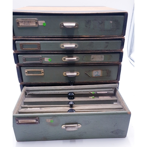 723 - WATCHMAKERS 31cm x 29cm x 34cm FIVE DRAWER STORAGE CABINET/DRAWERS ,Etc.
 (Please Note This Lot WILL... 