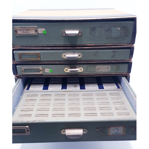 723 - WATCHMAKERS 31cm x 29cm x 34cm FIVE DRAWER STORAGE CABINET/DRAWERS ,Etc.
 (Please Note This Lot WILL... 