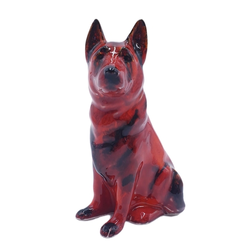 160 - ANITA HARRIS ART POTTERY 12.5cm MODEL OF A GERMAN SHEPHERD (Signed In Gold By Anita Harris)