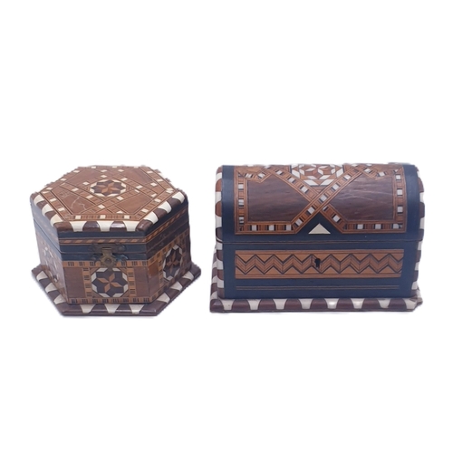 770 - WOODEN INLAID BOXES (2)