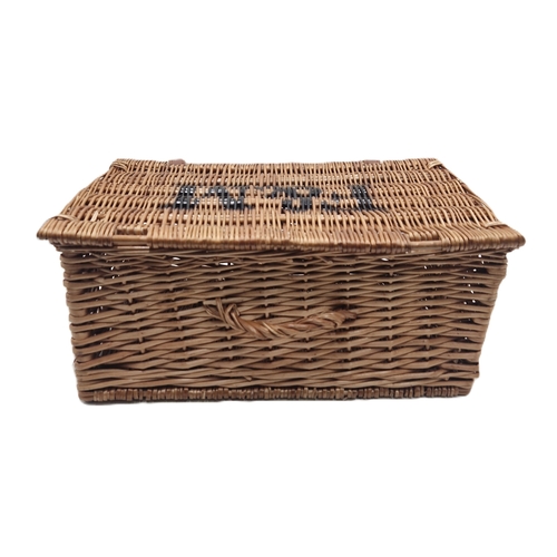 68 - FORTNAM & MASON Large 41cm x 26cm WICKER PICNIC BASKET (Just In Time For Summer)