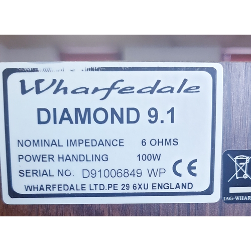 91 - WHARFEDALE DIAMOND 9.1 SPEAKERS.
(Focused and precise multi-award-winning bookshelf speakers.Curved ... 