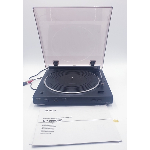 93 - DENON FULLY AUTOMATIC TURNTABLE SYSTEM DR 200USB