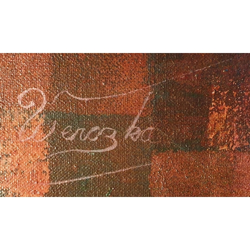 240 - OIL ON CANVAS Extra Extra Large 123cm x 92cm PAINTING BY Jan Christian Wenczka (Possibly From The Lo... 