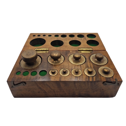 247 - BRASS (Boxed Set Of) SCALE WEIGHTS (Some Missing)