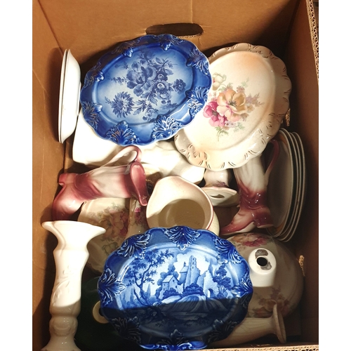 254 - BOXES (4) CONTAINING A Large Qty Of VARIOUS CERAMICS (Bought Has Seen) (Please Note This Lot WILL NO... 