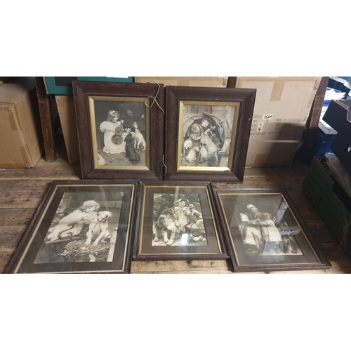 258 - FRAMED And GLAZED PRINTS (5) (Bought Has Seen) (Please Note This Lot WILL NOT BE PACKED OR SHIPPED..... 