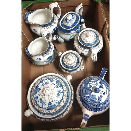 261 - BOOTHS BLUE/WHITE WARE (Very Large Qty Of) IN THE REAL OLD WILLOW PATTERN (Bought Has Seen) (Please ... 