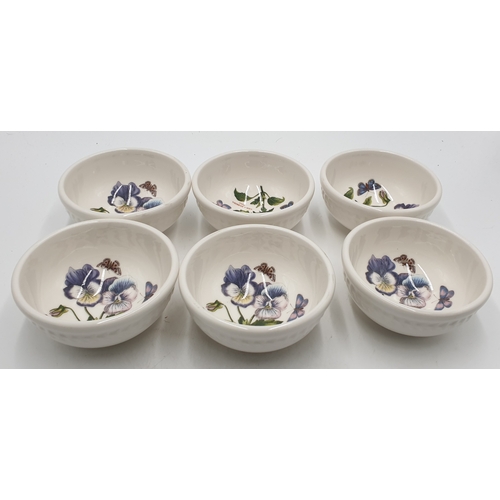 62 - PORTMEIRION CHINA 13.5 cm Dia BOWLS (6) FROM THE BOTANIC GARDEN COLLECTION (Marked 2nds)