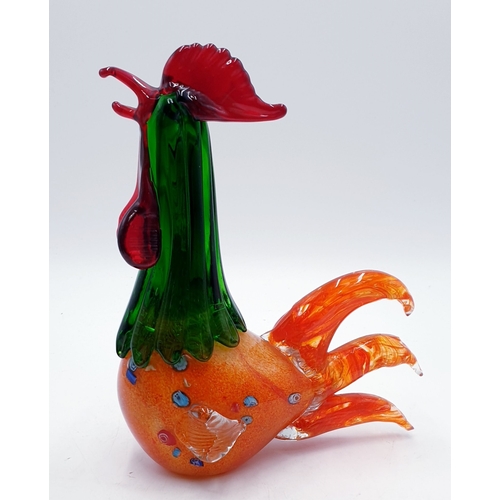 67 - MURANO ART GLASS Extra Large 27cm MODEL OF A COCKEREL