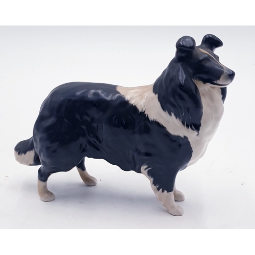 109 - BESWICK 14cm MODEL OF A SHEEPDOG (Large) (Black/White Gloss Colourway) Model No 1792 1961/94 Designe... 