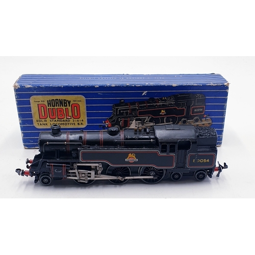 145 - HORNBY DUBLO EDL18 STANDARD 2-6-4 TANK LOCOMOTIVE B.R. Gauge 0.0 16.3 mm (Original Box)