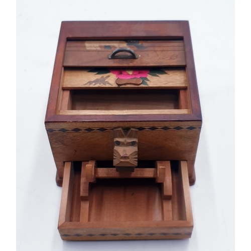 92 - WOODEN NOVELTY CIGARETTE BOX/DISPENSER