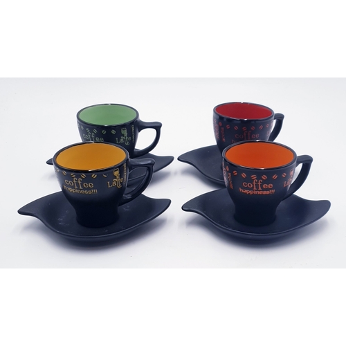 255 - ESPRESSO COFFEE CUPS & SAUCERS (2) (Original Tin) Plus COFFEE CUPS & SAUCERS (4)