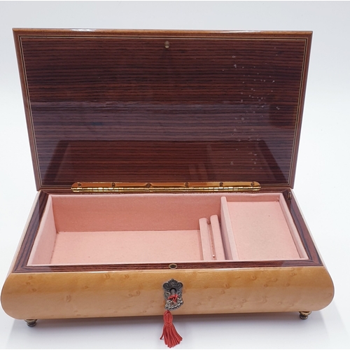 470 - ITALIAN MUSICAL JEWELLERY BOX (With Key)