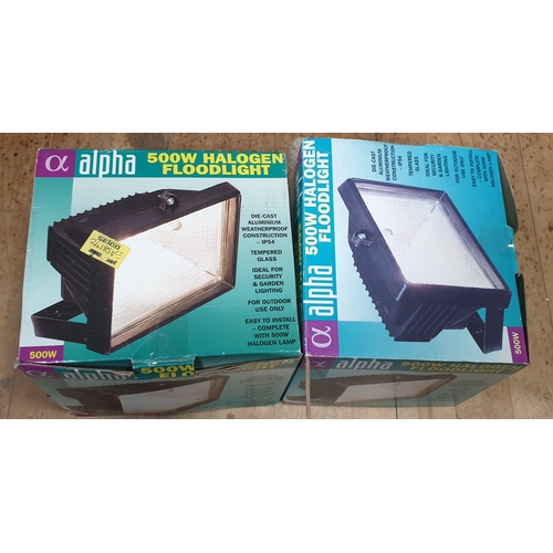 620 - ALPHA 500W HALAGON FLOODLIGHT KITS (2) (As New)