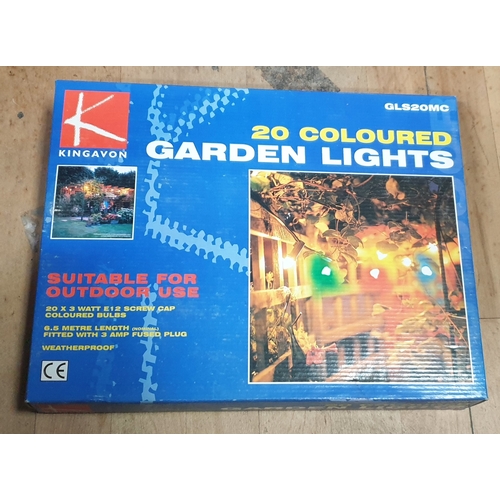 622 - KINGAVON 20 COLOURED GARDEN LIGHTS KIT  (As New)