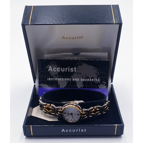 703 - ACCURIST LADIES WRIST WATCH (Found To Be Working When Photographed) (Complete With Paperwork And Ori... 