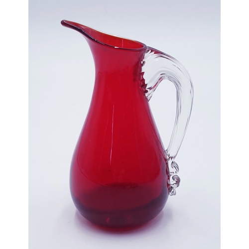 707 - WHITEFRIARS RUBY RED 12cm JUG