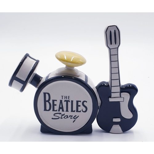 754 - LORNA BAILEY 14.5cm x 12cm DRUM SET TEAPOT Signed By Lorna Bailey FROM THE BEATLES STORY COLLECTION