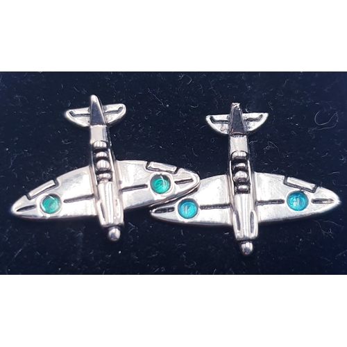 763 - AEROPLANE CUFFLINKS  (Boxed)