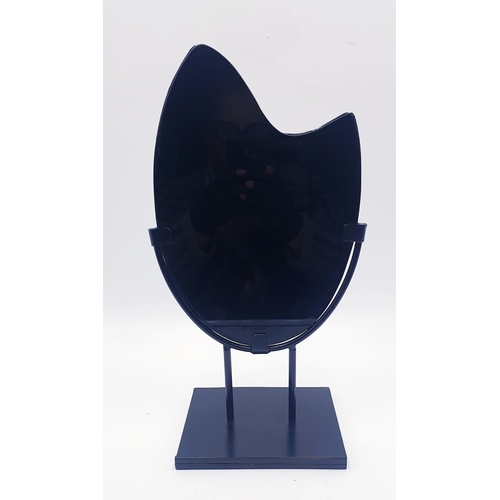 775 - ART GLASS Extra Large 30cm x 23cm SCULPTURE 
ON METAL FRAME