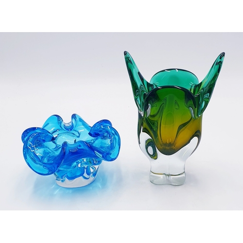 788 - ART GLASS VASE & BOWL