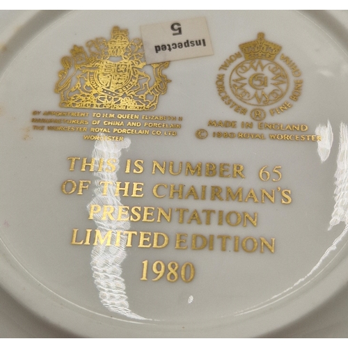 25 - SPODE CHINA CHINESE HAIRMANS PRESENTATION PIN DISH 1980 (Limited Edition 250 This One Being No 065) ... 